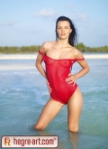 Red bathing suit: Suzie Carina #13 of 16